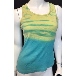 Pony Tails Girls 10 12 Shirt Blue Yellow Cotton